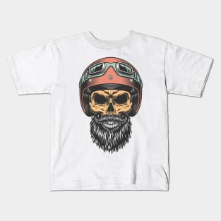 biker skull Kids T-Shirt